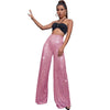 Women's Solid Color Wide-leg Pants Casual Elegant Black Sequins Holiday For Women Long Pant Womens Clothing