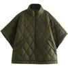Womens Coat Cotton-padded Zipper Cloak Warm Jacket Winter