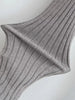 American Retro Wood Ears Cuff Ribbed Knitting Flare Pants Woman High Waist Stretch Slim Skinny Trousers Legging Bottom
