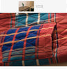 Autumn Winter Women Loose Red Plaid Parkas Hooded Padded Baggy Ladies Outerwear Vintage Buttons Pockets Warm Overcoat Parkas