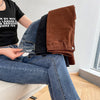 Women Flare Jeans Winter Streetwear Y2K Straight Pants Ankle Length Denim Jeans Girls Party Casual Retro Blue Trousers