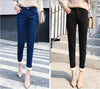 Winter Fleece Lined Denim Pencil Pants Women Thicken Warm Lamb Fluff Jeans High Waist Slim Vaqueros Big Size 34 Kot Pantolon