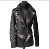 Leather PU Snake-skin Imitation Jacket Turn Down Collar Biker Moto High Street Zip-up PU Short Coat for Women's Winter Autumn