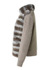 Autumn Knitted Long Pants Sets For Women Faux Fur Patchwork Zipper Sweater Jacket Wide Leg Trousers Lady Chic 2 Pieces Sets