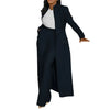Women's Set Full Sleeve X-Long Blazer Coat+ Long Pant Suit Spring Streetwear Two 2 Piece Set Africa OL Work Outfits