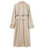 Women's Autumn Slim Trench Coats Solid Turn-Down Collar Long Sleeves Belt Decoration Double Breasted Female Coats