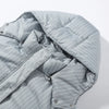 Street Stripe Cotton Padded Coat Pant Women Set Loose Full Sleeve Hooded Zipper Jacket Elastic Waist Pants Winter Lady Suit