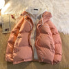 Korean Winter Leisure Cotton Clothes Women Parker coat Y2K Multi-functional Fake Two Pocket Zipper Down Jacket Thick Coat
