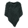Women's 100% Real Natural Rabbit Fur Knitted Pullover Poncho Lady Cape Genuine Fur Shawl Warm One Size