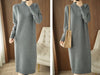 Women's Knit Sweater Dress Loose Knitted One-piece Dresses For Women Autumn Winter With Midi Korean