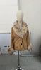 Women Vintage Floral Print Plush Cuffs Fur Collar Coat Waist Cinching Short Women's Jacket Autumn Winter Banquet Outfit