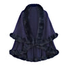 Winter Thicken Mink Wool Full Trims Faux Fur Cape for Women Hooded Loose Fleece Cloak Coat Party Wraps Warm Cape