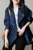 Korean Style Retro Denim Shirt Women's Spring and Autumn Niche Chic Unique Design Jacket Top