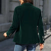 Women's Velvet Blazer Suit Jackets Business Casual Button Up Suit Jacket Autumn Winter Velvet Outerwear Work Office Coats