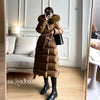 Winter Women 90% White Duck Down Jackets Ultra Light Warm Long Parkas Real Fox Fur Collar Female Hooded Snow Coats