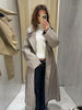 Women Casual Plaid Windbreaker Turn-down Collar Long Sleeve Belt Waist Jacket Spring High Street Lady Commute Coat
