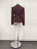 Women's Blazer with Style Spring Autumn European Elegant Commuter Look with Waist-Tie Belt Padded Shoulders