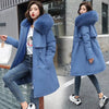 Winter Jacket Women Parka Clothes Long Coat Wool Liner Hooded Jacket Fur Collar Thick Warm Snow Wear Padded Parka