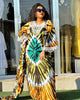 Africa Dress for Women for Evening Party Autumm Elegant Print O-neck Maxi Dress Muslim Abaya Dashiki African Clothing
