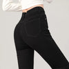 Women's Slim Skinny Jeans Comfortable Stretch Casual Solid Colours Pencil Pants Female Black Denim Trousers