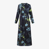 AS AW25 satin dress elegance lady ruffled neck woman clothes with Removable belt