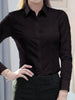 Spring Autumn black white shirt women's Korean version slim fit long sleeved workwear shirt professional dress formal top
