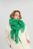 240x38cm Women's Cashmere Winter Scarf - Soft Warm Pashmina Wrap, Thick Long Shawl with Tassels, Elegant Poncho Blanket