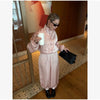 Women Frog Button Satin Jacket Lattern Pants Set Stand Collar Long Sleeve Top Wide Leg Pant Loose Fit Suit Summer Casual Outfits
