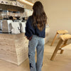 Y2K Women's Diamond Star Blue Jeans High Waist Pockets Zipper Wide Leg Denim Pant Summer Autumn Lady Street All-match Pants