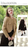 Tweed Short Coats for Women French Camel Wood Ear Collar Bead Autumn Retro Quality Jackets 2243185796