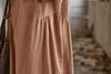 Vintage Women Ramie Cotton Dresses V-Neck Long Sleeve Spring Robes Loose Chinese Style Tie-dye A-Line Dress