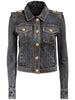 High Street F/W Designer Women's Lion Buttons Stone Wash Denim Jacket