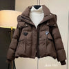 Loose Comfortable Be All-match Ladies Cotton Padded Outerwear Elegant Hooded Thicken Women's Down Cotton Jacket