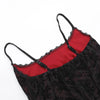 Vintage Elegant Goth Dress Women Sexy Streetwear Fairy Grunge Aesthetic Cross Pattern Spaghetti Strap Party Dress Female