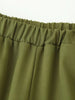 Olive Green Asymmetric Blazer & Pants Set – Women's Ruched Waist Suit Two Piece Office Lady Autumn