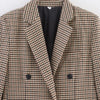 Women's Plaid Blazer Spring Casual Double Breasted Suit Jacket Office Work Daily Outwear Two Colors