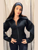 Stand Collar Side Placket Suit Jacket Women Elegant Long Sleeve Button Pocket Loose Coats Spring Chic Office Lady Outerwears