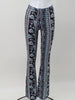 Sexy Women Paisley Pant Midi Waist Skinny Long Pants Streetwear Classic Trousers Female Clothing Y2K Streetwear