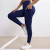 Women Fitness Lenggings With Side Pockets Female Full Length Leggings Running Pants Comfortable High Waist Yoga Pants