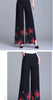 Double Layer Printed Chiffon Wide Leg Pants For Women SummerNew High Waisted Loose Dance Swing Pants Drooping Skirt Female Pants