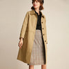 Spring Autumn Korean Women's Windbreaker Lapel Single-breasted Mid-length Ladies Overcoat British Casual Trench Coat