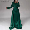 Women Party Dress Long Sleeve Sequins Empire Mesh Elegant O-neck Lady Big Swing Banquet Temperament Clothing