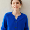 Spring Women's Cardigan 100% Cashmere Knitted Sweater Chic Tops Cashmere Coat Casual O-Neck Loose Women Cardigan
