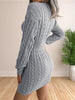Women Sweater Dresses Cocktail V Neck Knitted Dress Sweater Sheath Dress