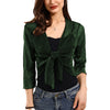 Womens Shiny Sheer Shrug Tie Top Open Front Cardigan Lightweight Knit Top Over Coat