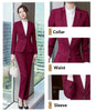 Novelty Wine Red Formal Women Business Suits with Skirt and Jackets Coat Ladies Office Professional Blazers Spring OL Styles