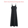 AW26 Women Floral Printing Slip Dress Elegant Lady Clothing V-neck