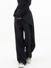 Houzhou Women Wide Suit Pants High Waist Gothic Japanese Style Baggy Black Trousers Irregular Straight Pants Casual Streetwear