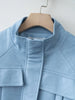 Autumn Winter Pu Leather Jacket For Women Solid Full Sleeve Elastic Adjustable Waist Coat Lady Casual Outwears