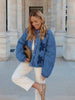 Women's Quilted Stand Collar Padded Jacket Long Sleeve Pocket Casual Fall Winter Coat